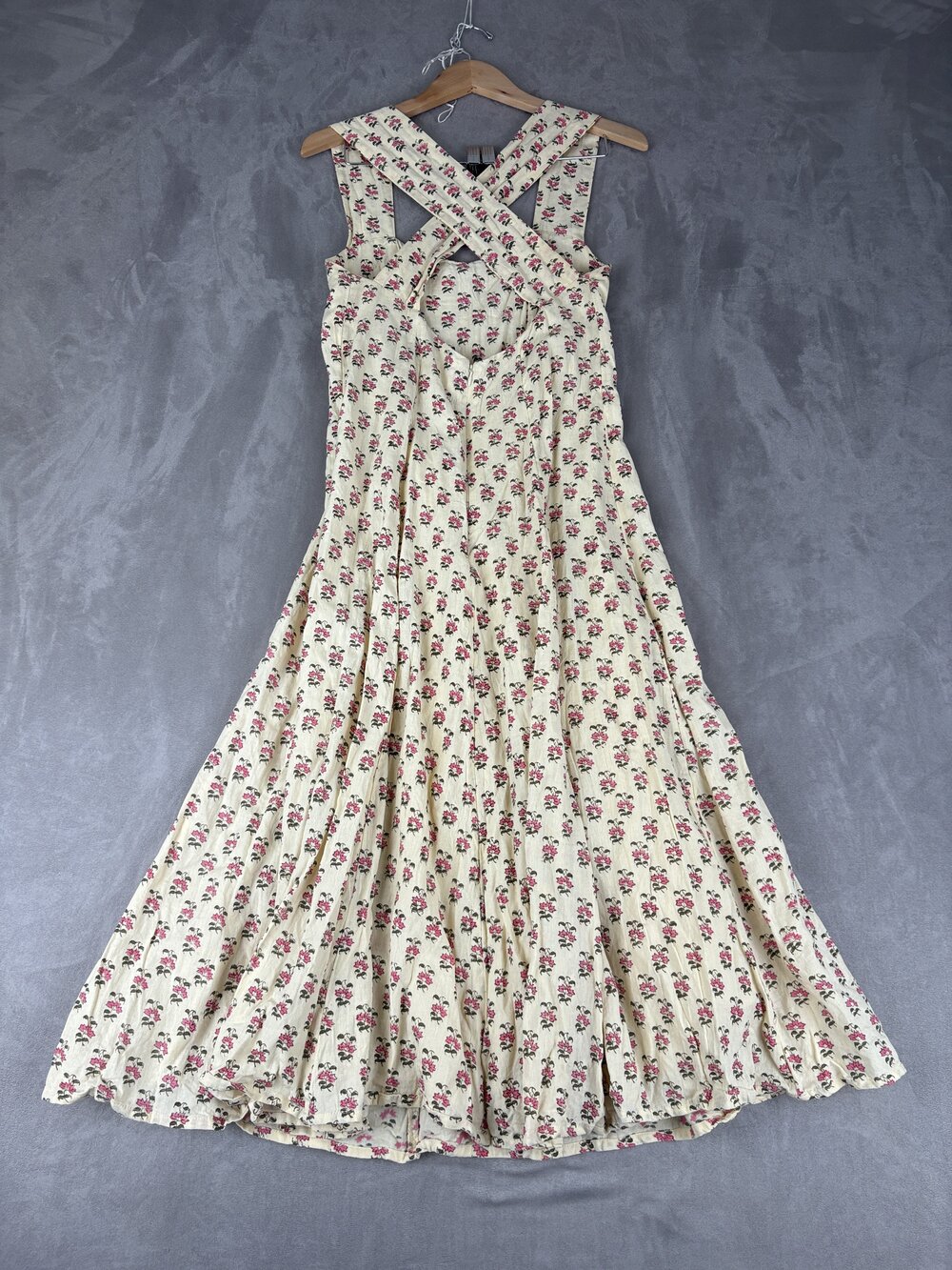 Daughters of India Floral Boho Maxi Dress V-Neck Size M - Picture 3 of 10